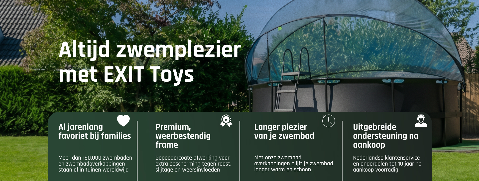 Zwembaden en overkappingen