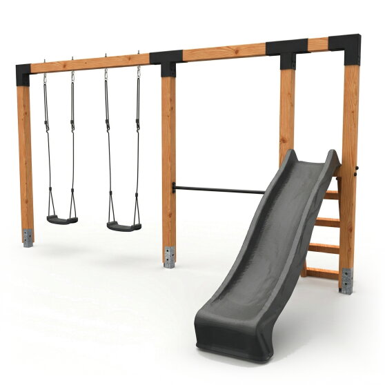 EXIT Linea Robust 110 schommel met rek & glijbaan