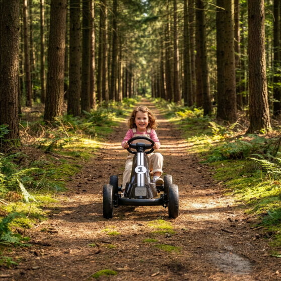EXIT Foxy skelter met aanhangwagen voor kinderen zwart | vanaf 2 jaar