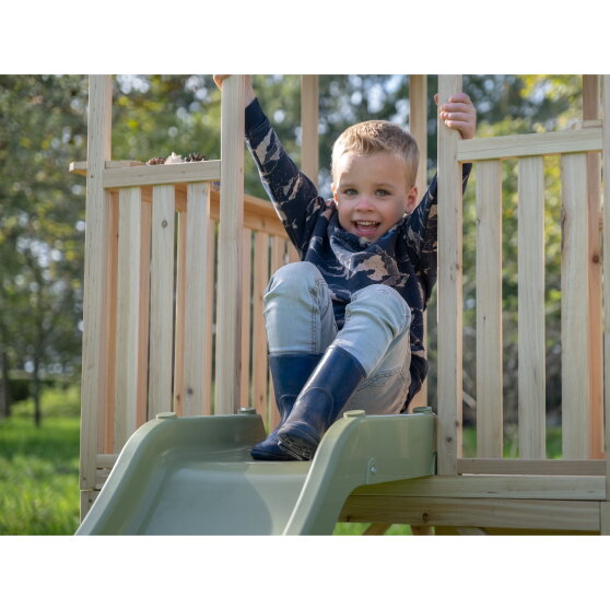 EXIT Panorama 350 houten speelhuis met glijbaan en speelkeuken