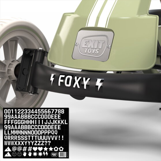 EXIT Foxy skelter met aanhangwagen voor kinderen groen | vanaf 2 jaar