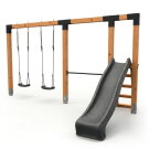 EXIT Linea Robust 110 schommel met rek & glijbaan