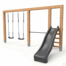 EXIT Linea Massiv 140 duo schommel met rek & glijbaan