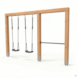 EXIT Linea Massiv 140 dubbele schommel met rek