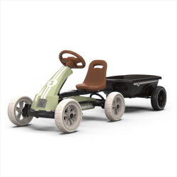 EXIT Foxy skelter met aanhangwagen voor kinderen groen | vanaf 2 jaar